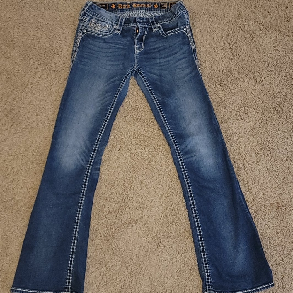 Womams Rock Revival Jeans Size 28